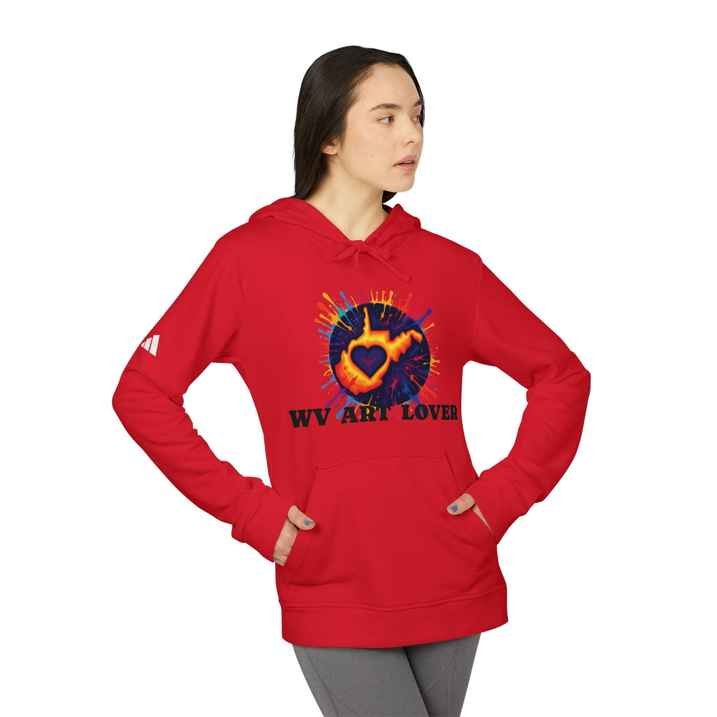 Unisex Addidas Fleece Hoodie | Colorful WV Art Lover-Nicodemus Studios