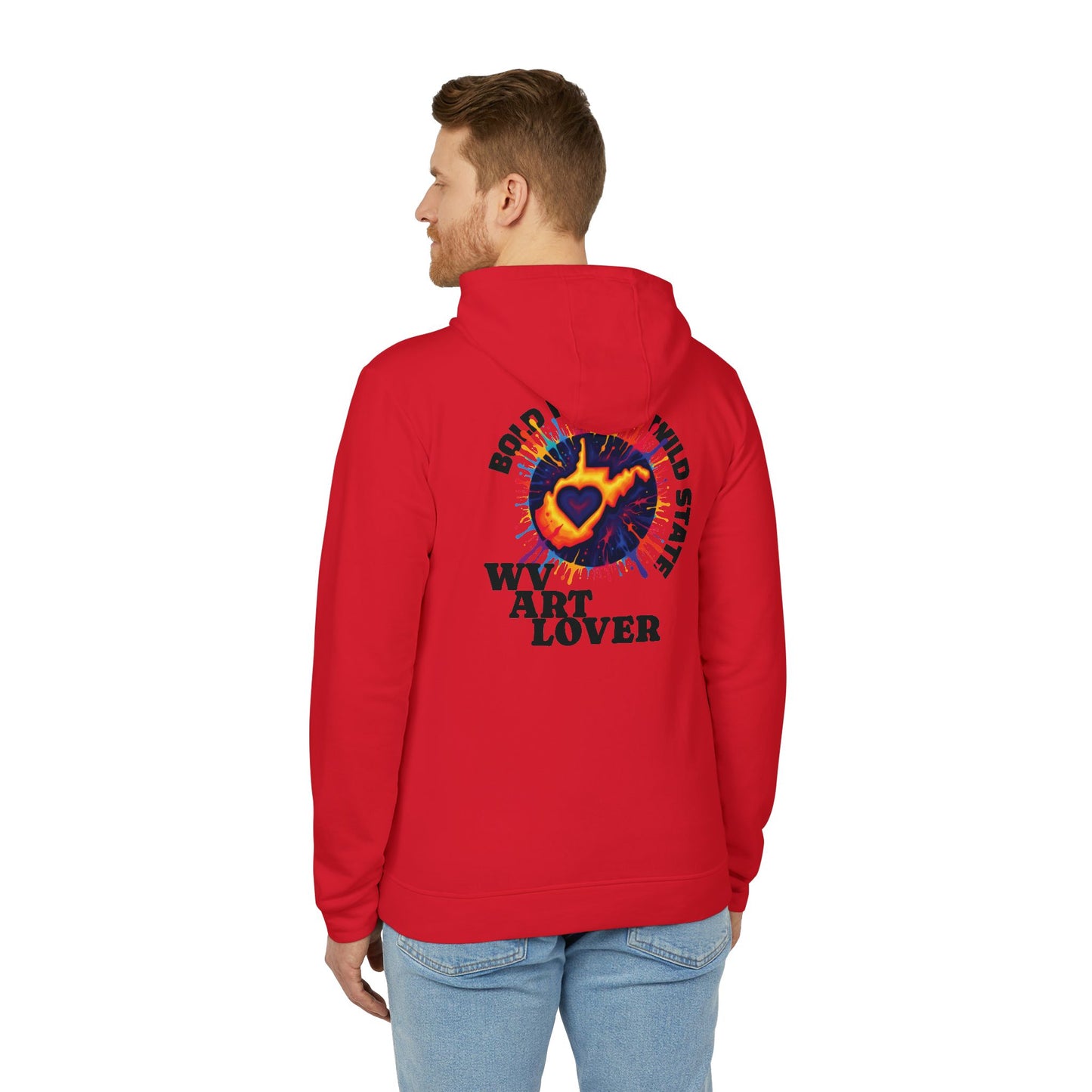 Unisex Addidas Fleece Hoodie | Colorful WV Art Lover-Nicodemus Studios