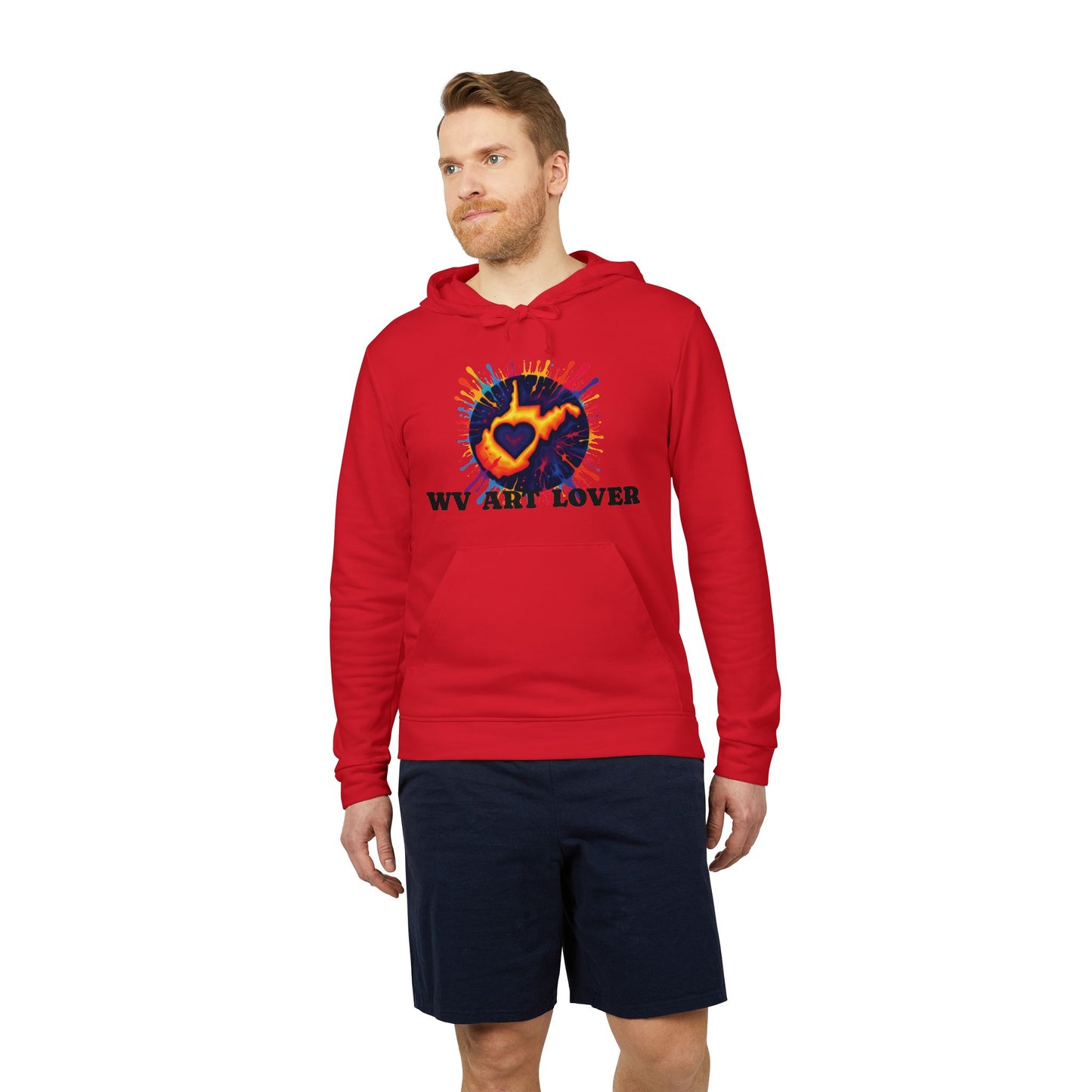 Unisex Addidas Fleece Hoodie | Colorful WV Art Lover-Nicodemus Studios
