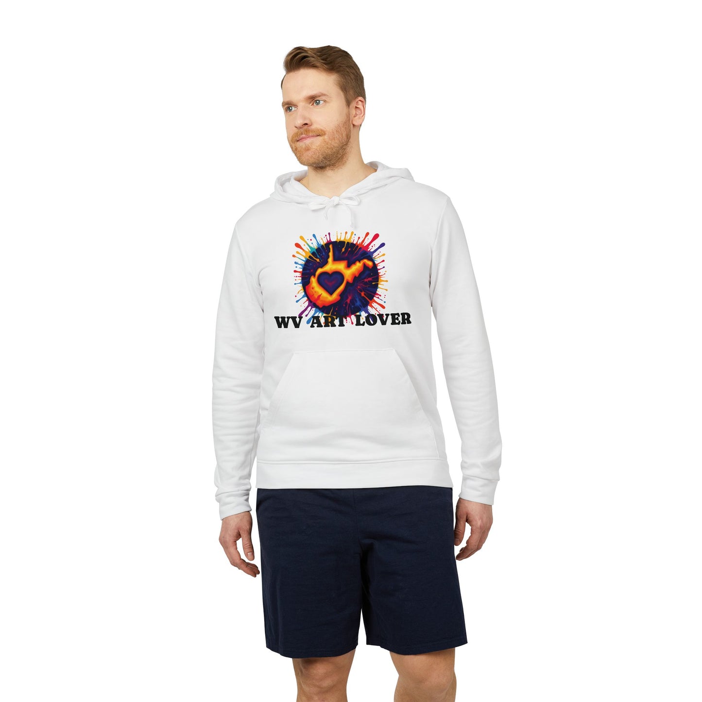 Unisex Addidas Fleece Hoodie | Colorful WV Art Lover-Nicodemus Studios