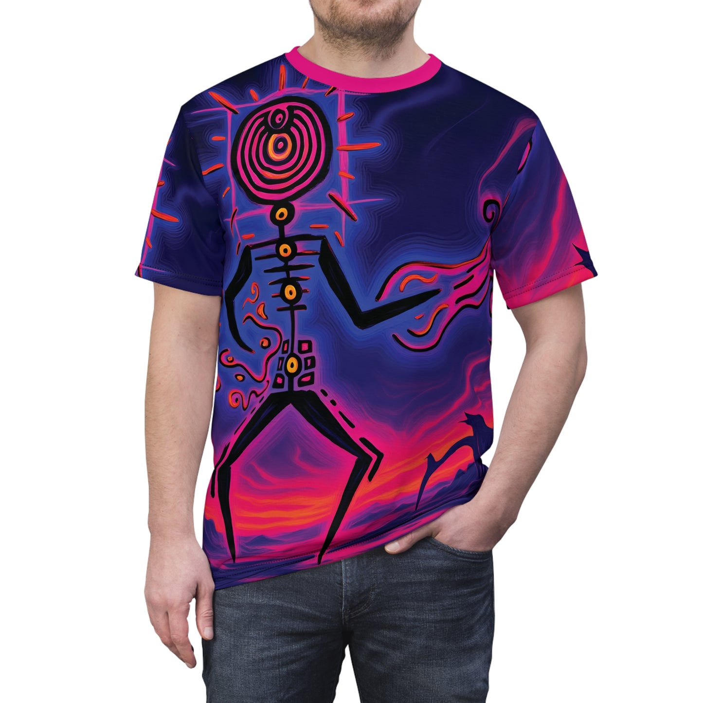 Unisex Art Print Graphic Tee | "Plasmaglyph" by Nicodemus Studios-Nicodemus Studios