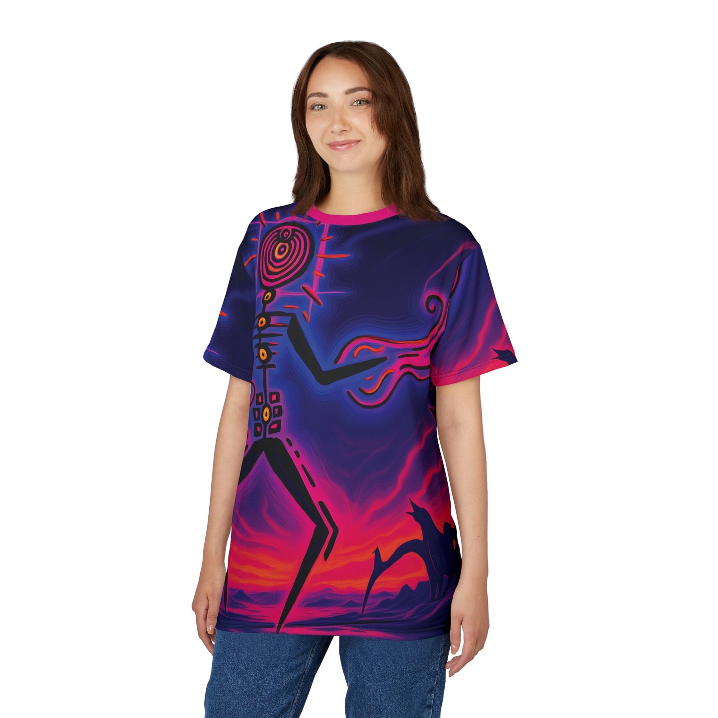 Unisex Art Print Graphic Tee | "Plasmaglyph" by Nicodemus Studios-Nicodemus Studios