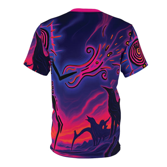 Unisex Art Print Graphic Tee | "Plasmaglyph" by Nicodemus Studios-Nicodemus Studios