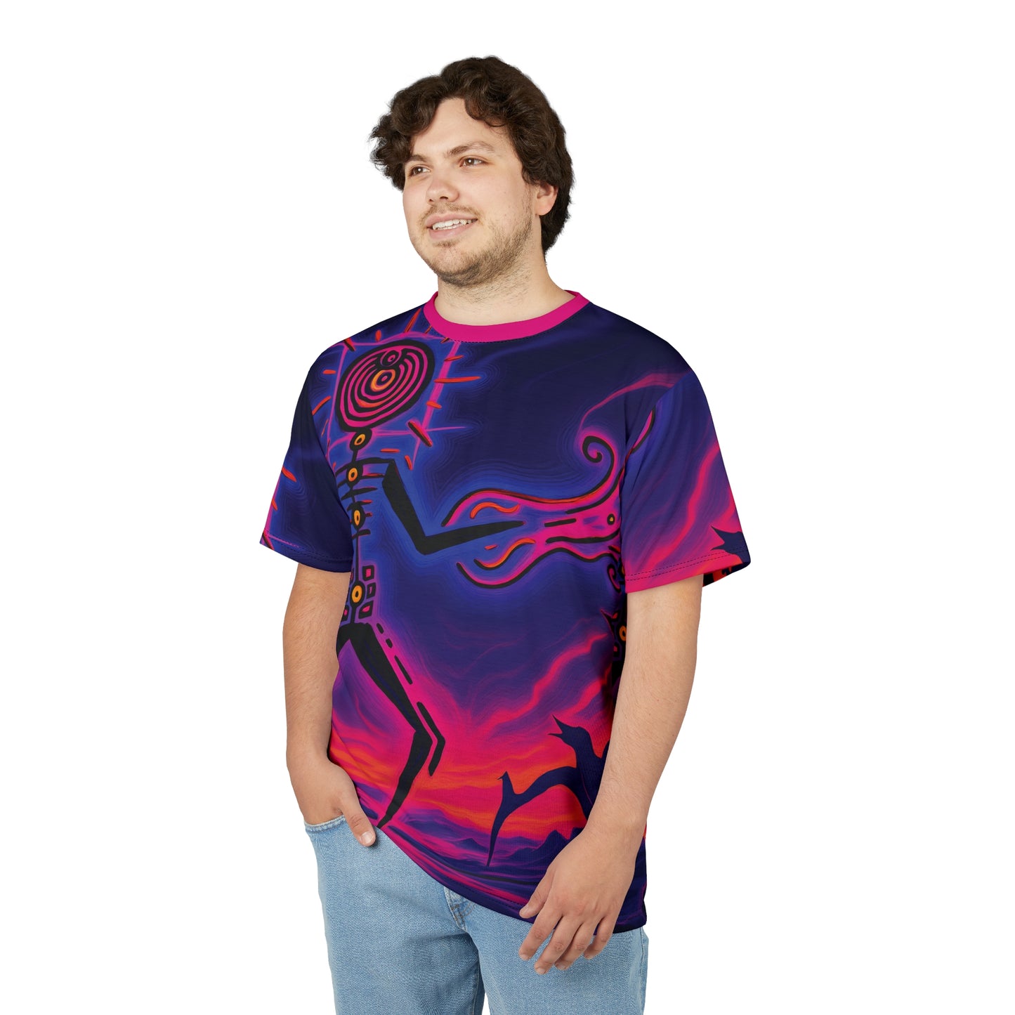 Unisex Art Print Graphic Tee | "Plasmaglyph" by Nicodemus Studios-Nicodemus Studios