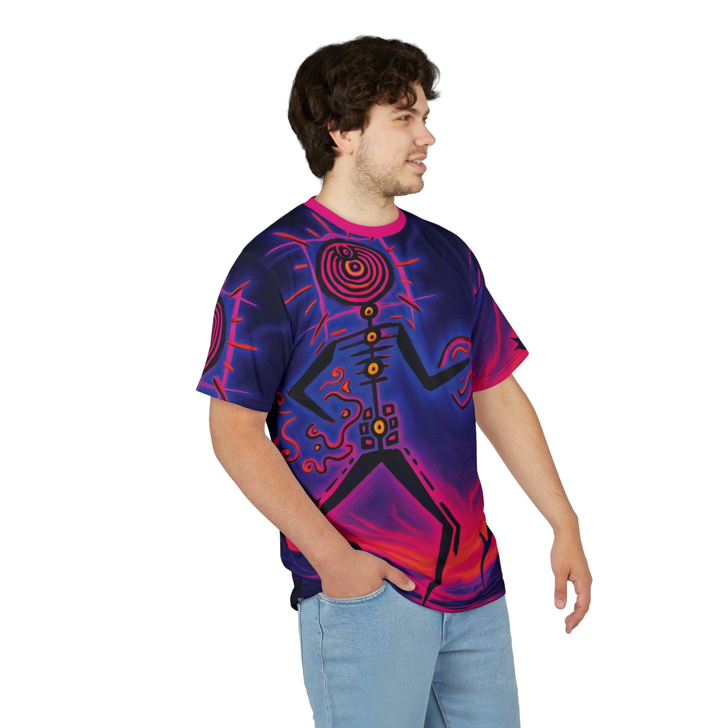 Unisex Art Print Graphic Tee | "Plasmaglyph" by Nicodemus Studios-Nicodemus Studios
