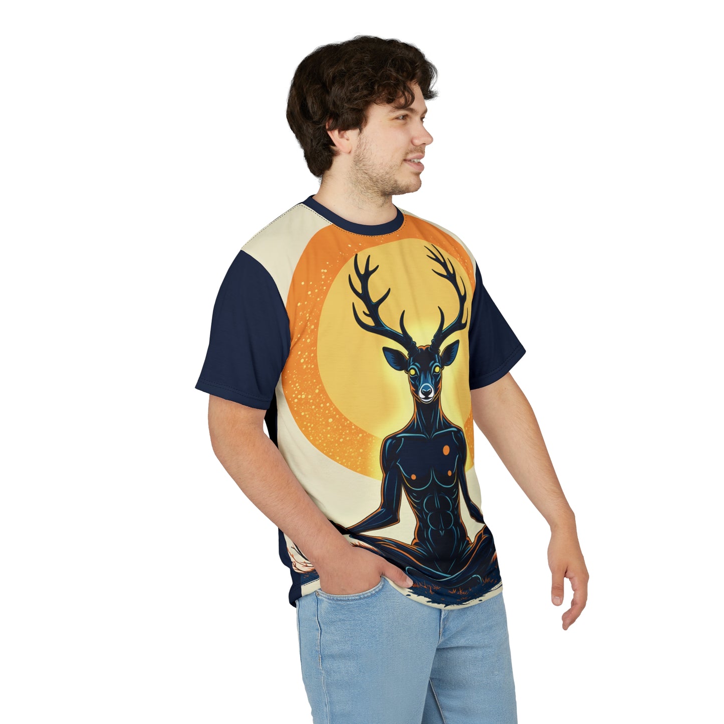 Unisex Graphic Tee Shirt | "Lunar Buck" by Nicodemus Studios-Nicodemus Studios