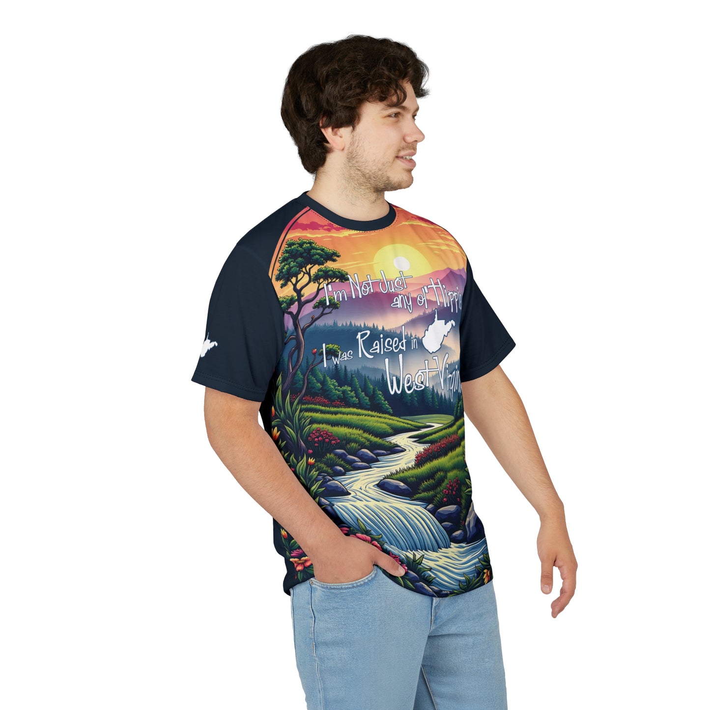 Unisex Graphic Tee Shirt | "Not Just Any Ol' Hippie West Virginia" by Nicodemus Studios-Nicodemus Studios