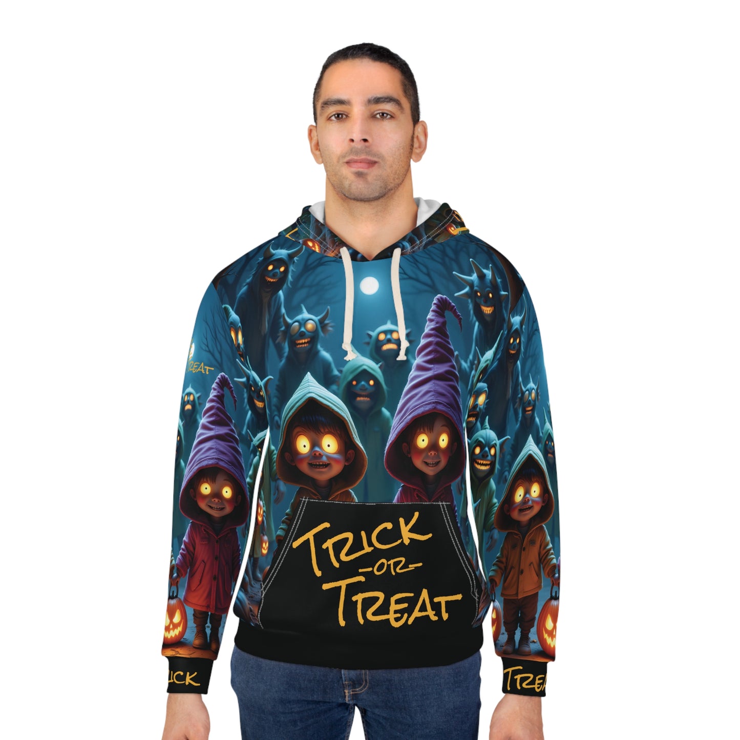 Unisex Pullover Hoodie | Ghostly Trick or Treat-Nicodemus Studios