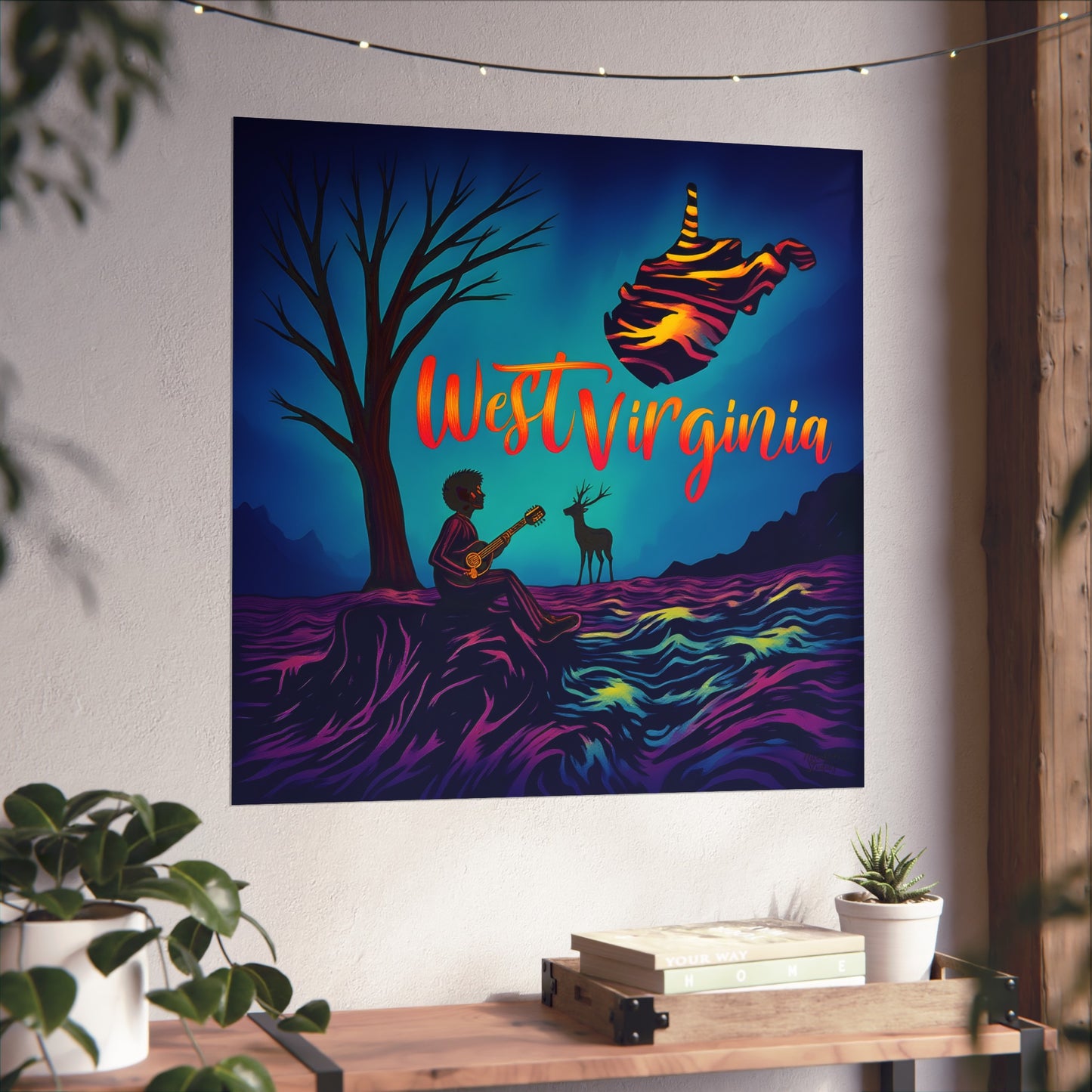 Vibrant West Virginia Fine Art Matte Poster Print | "Midnight Visions" by Nicodemus Studios-Nicodemus Studios