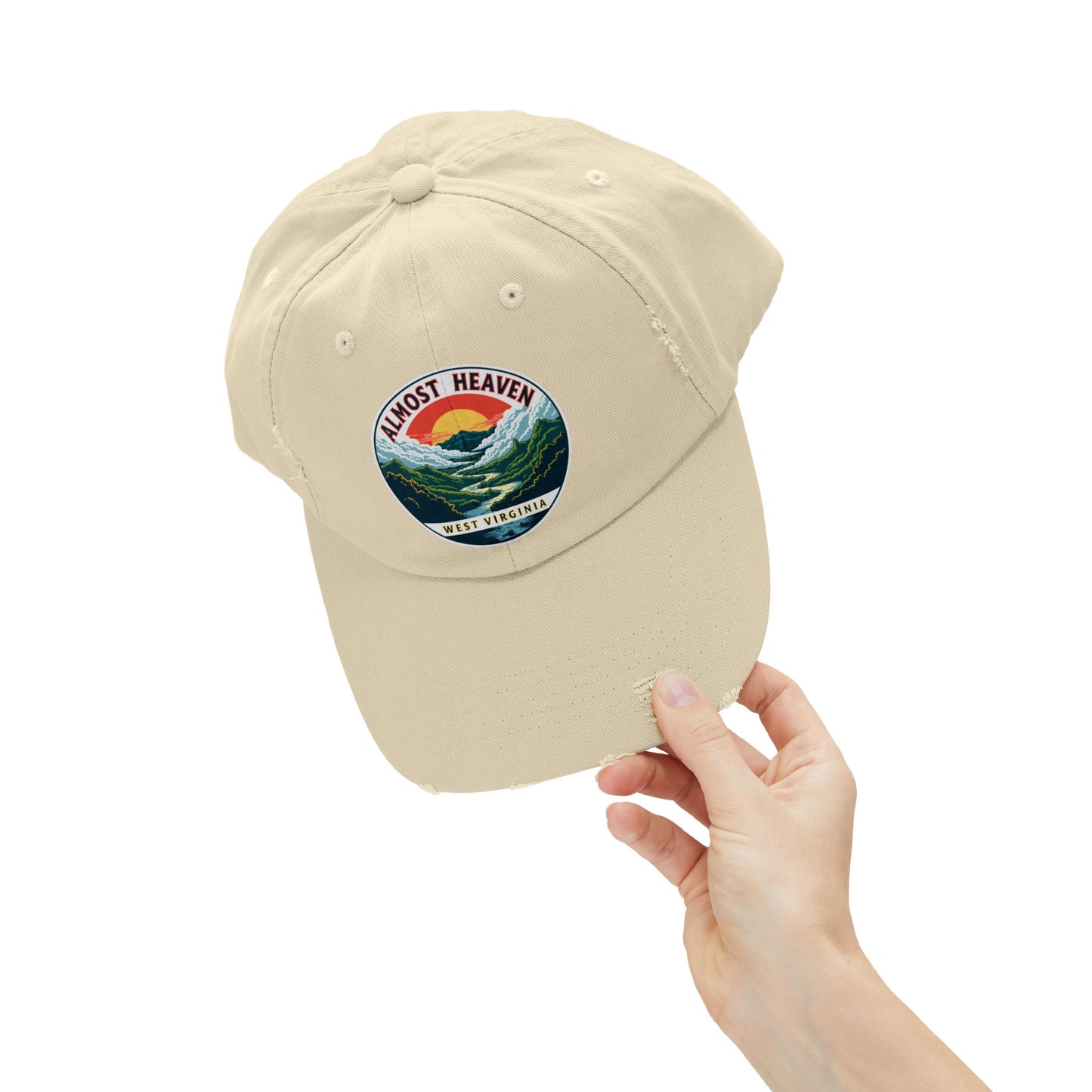 Vintage Dad Style Hat | "Almost Heaven West Virginia"-Nicodemus Studios
