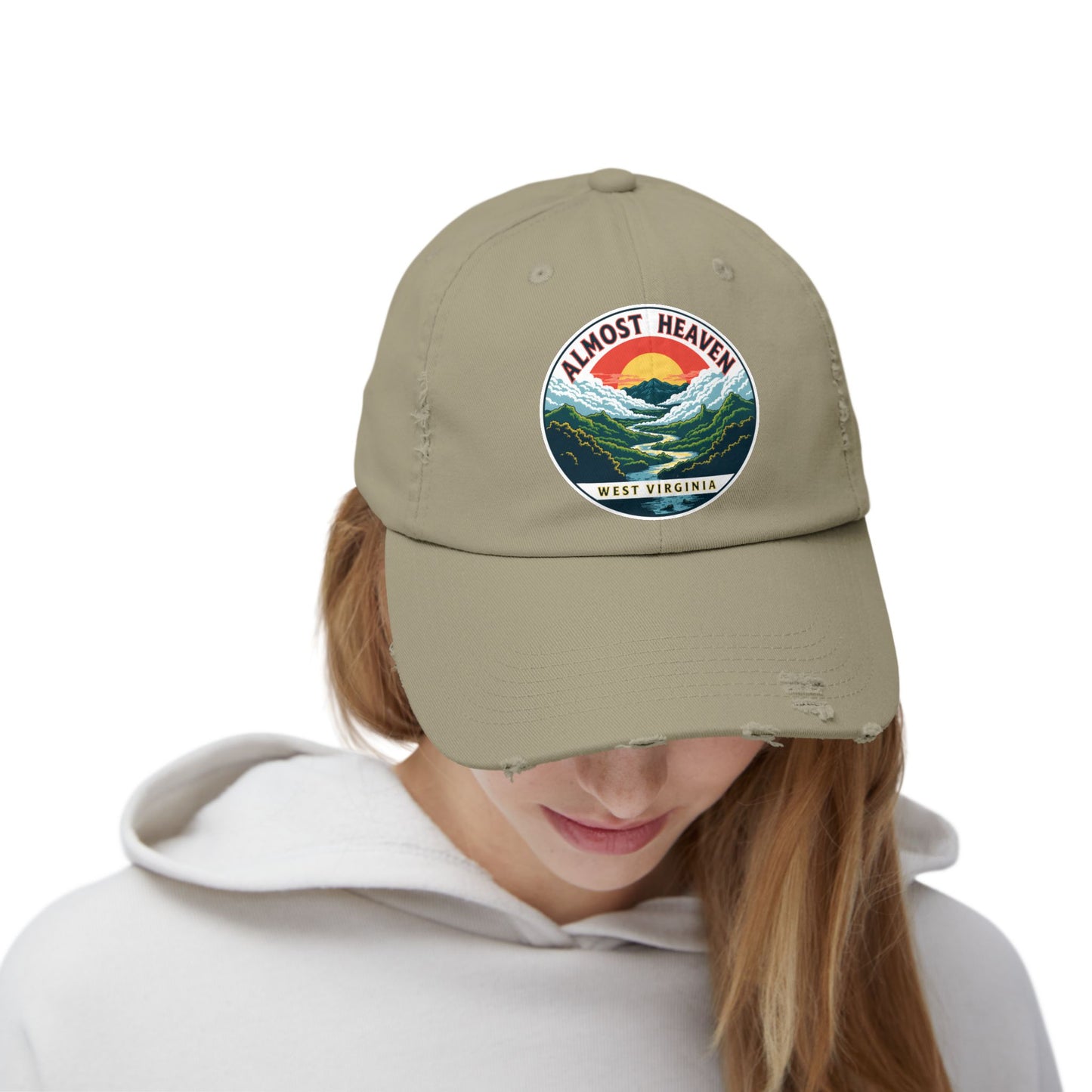 Vintage Dad Style Hat | "Almost Heaven West Virginia"-Nicodemus Studios