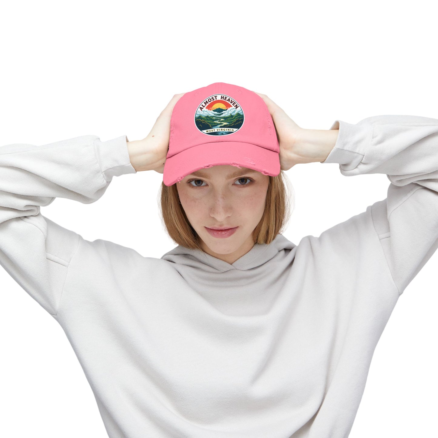 Vintage Dad Style Hat | "Almost Heaven West Virginia"-Nicodemus Studios