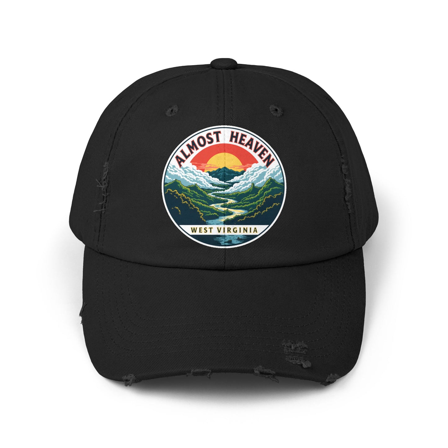 Vintage Dad Style Hat | "Almost Heaven West Virginia"-Nicodemus Studios