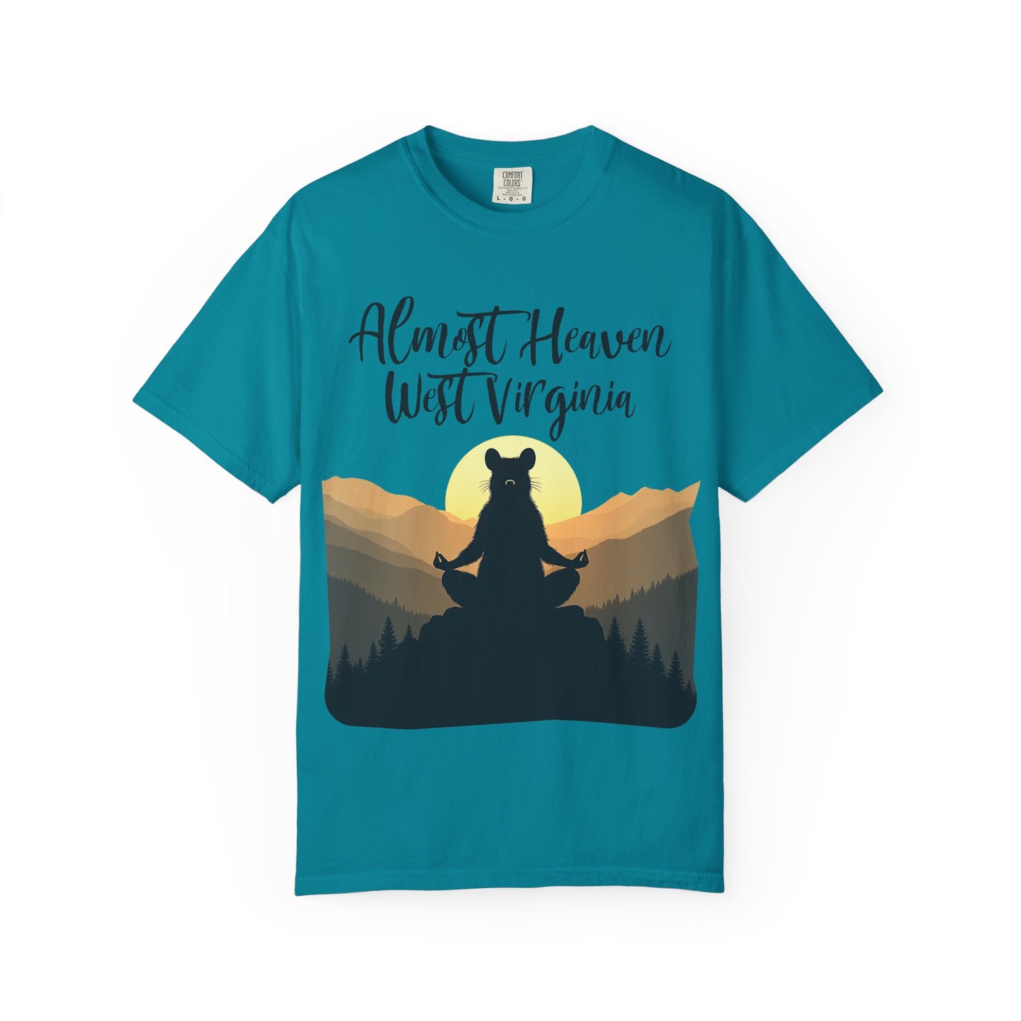 West Virginia "Lotus Racoon 2" Garment-Dyed T-Shirt