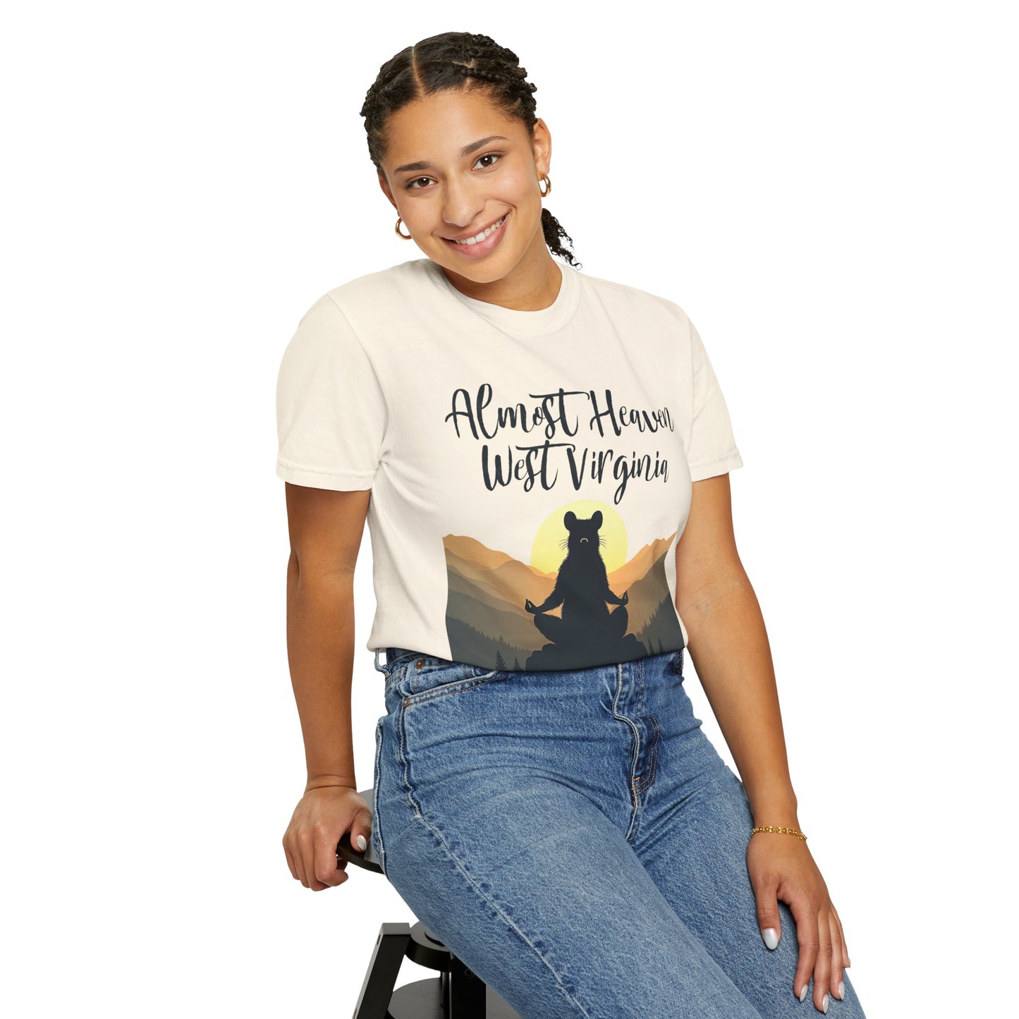 West Virginia "Lotus Racoon 2" Garment-Dyed T-Shirt