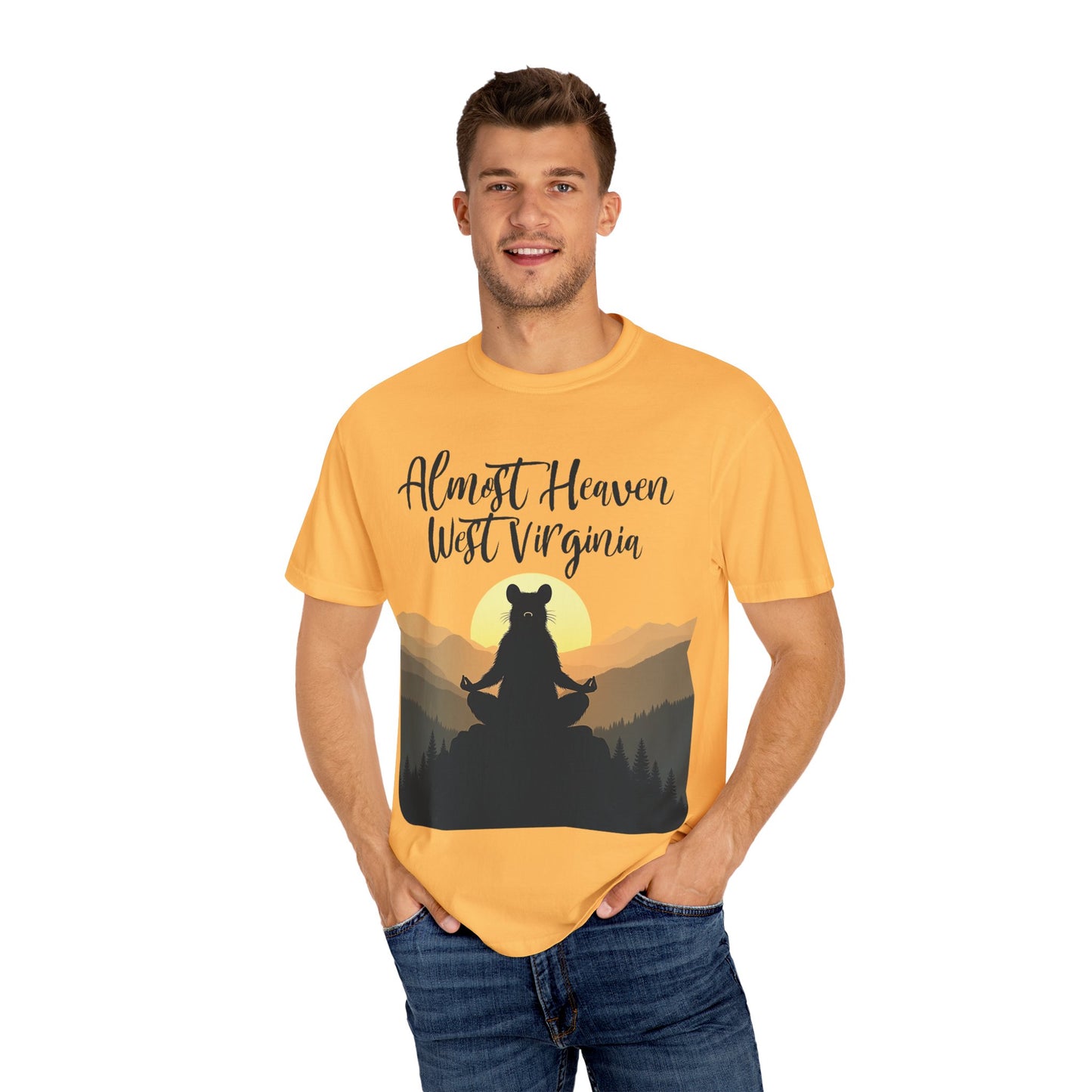 West Virginia "Lotus Racoon 2" Garment-Dyed T-Shirt