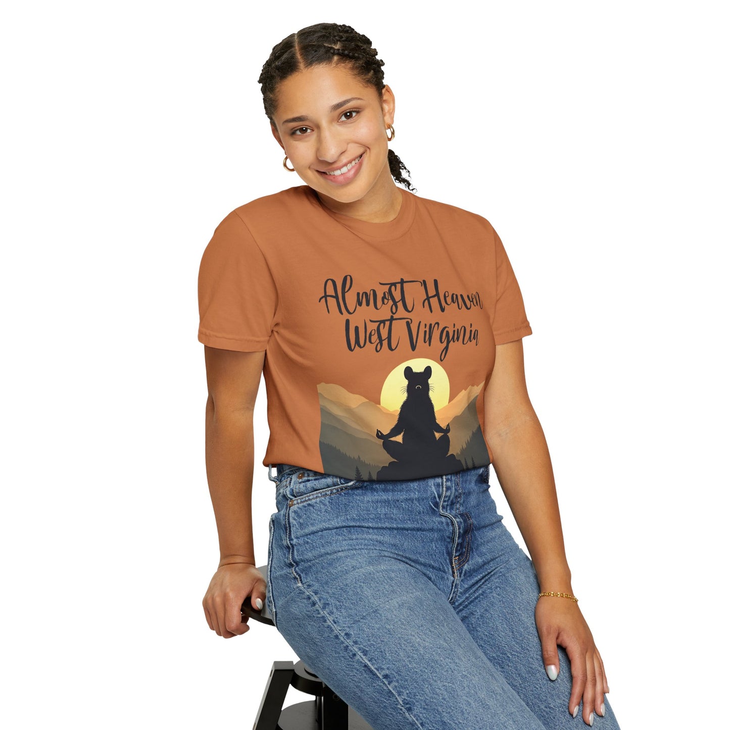 West Virginia "Lotus Racoon 2" Garment-Dyed T-Shirt