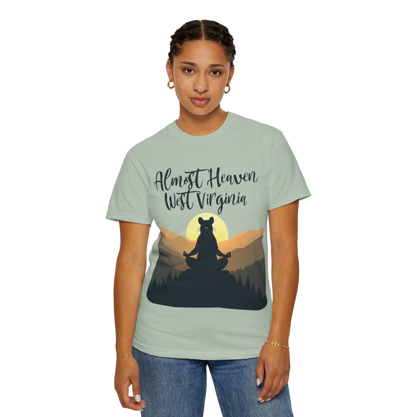 West Virginia "Lotus Racoon 2" Garment-Dyed T-Shirt