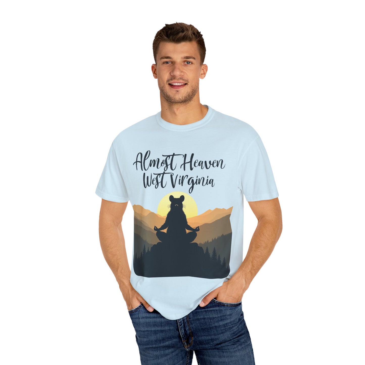West Virginia "Lotus Racoon 2" Garment-Dyed T-Shirt