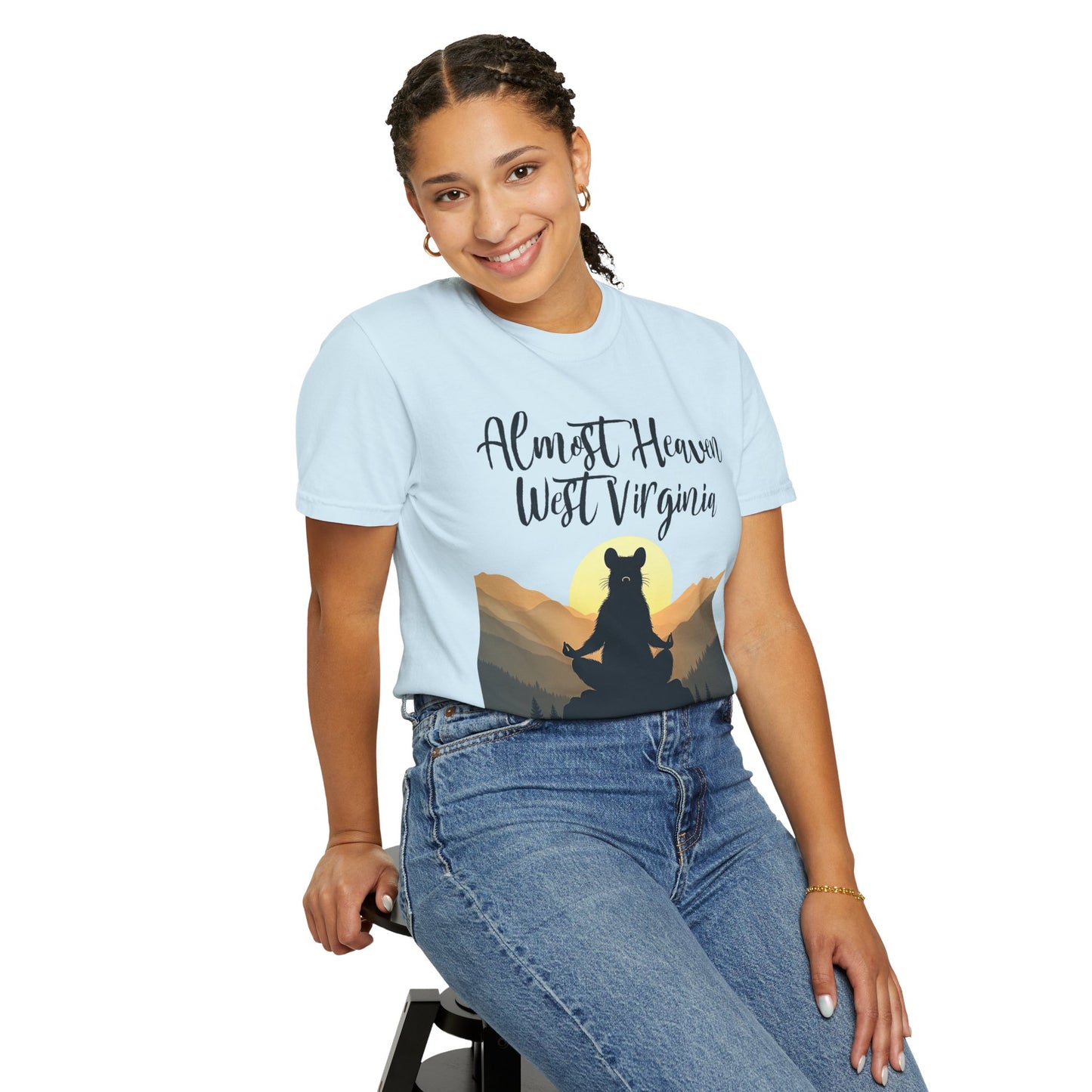West Virginia "Lotus Racoon 2" Garment-Dyed T-Shirt