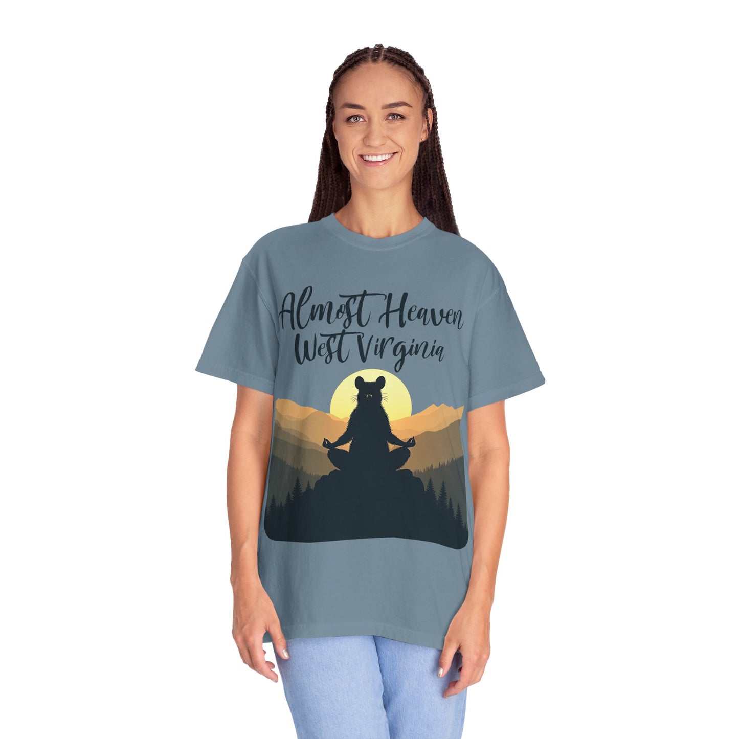 West Virginia "Lotus Racoon 2" Garment-Dyed T-Shirt