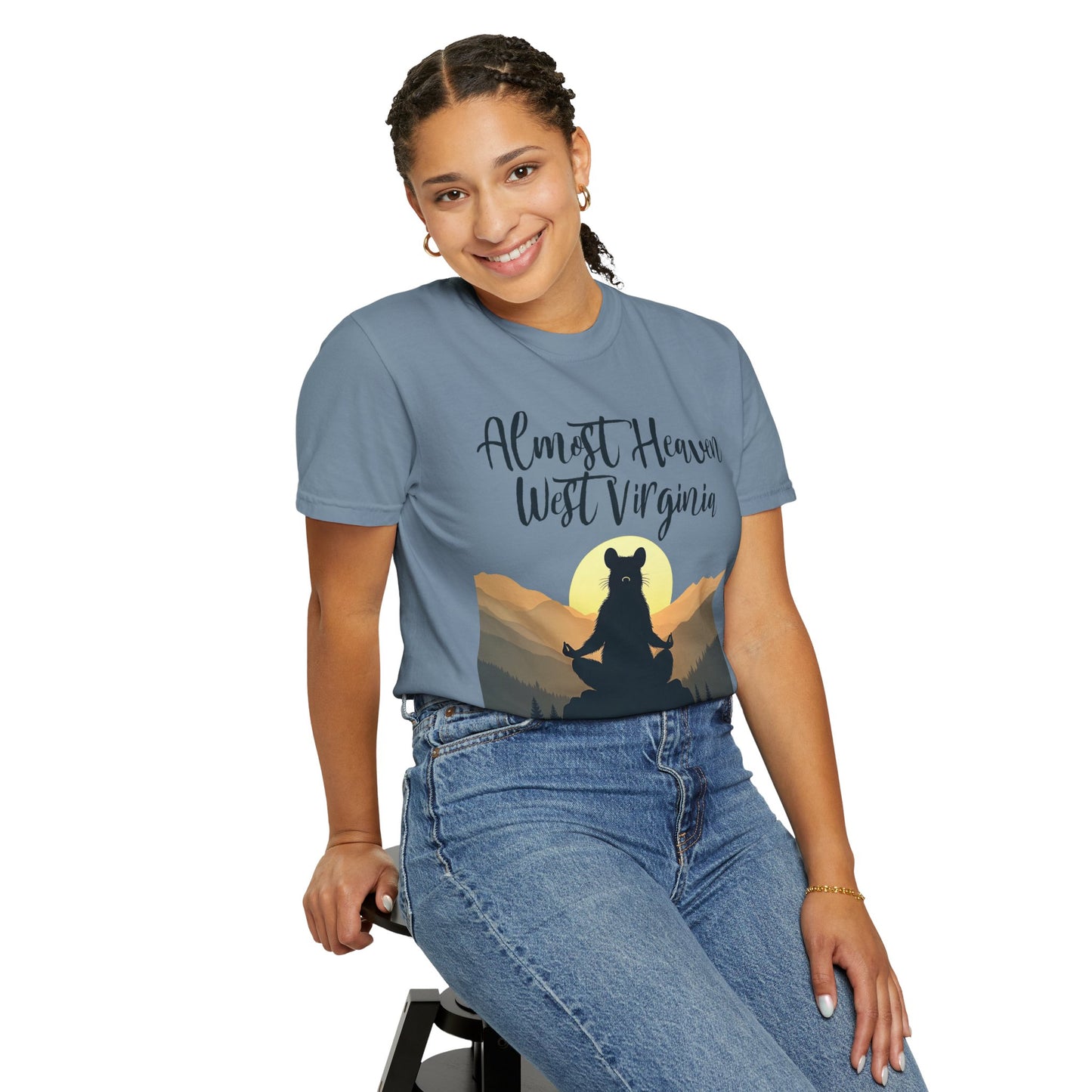 West Virginia "Lotus Racoon 2" Garment-Dyed T-Shirt