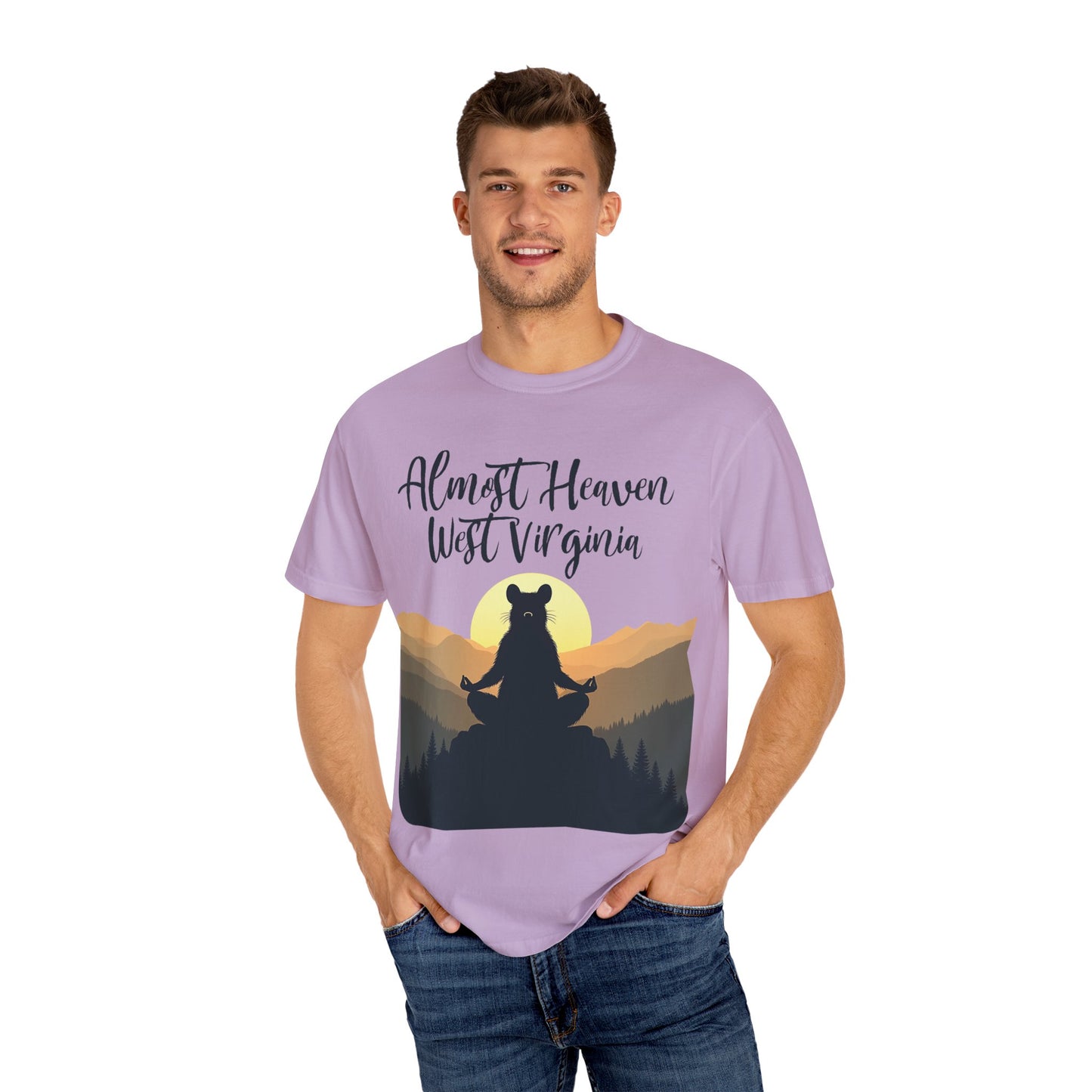 West Virginia "Lotus Racoon 2" Garment-Dyed T-Shirt