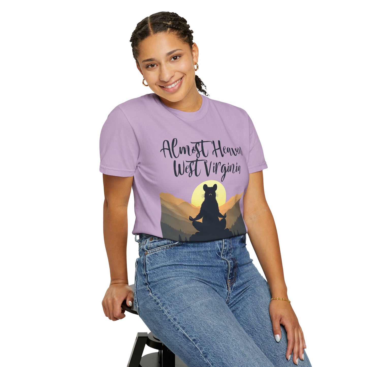 West Virginia "Lotus Racoon 2" Garment-Dyed T-Shirt