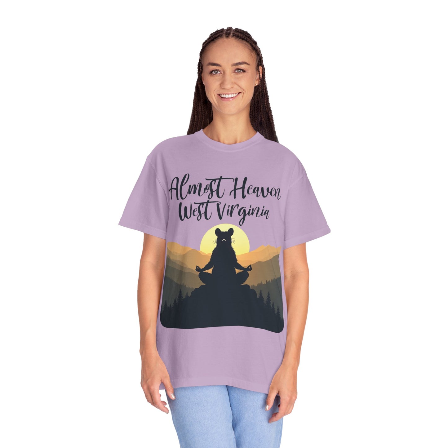 West Virginia "Lotus Racoon 2" Garment-Dyed T-Shirt