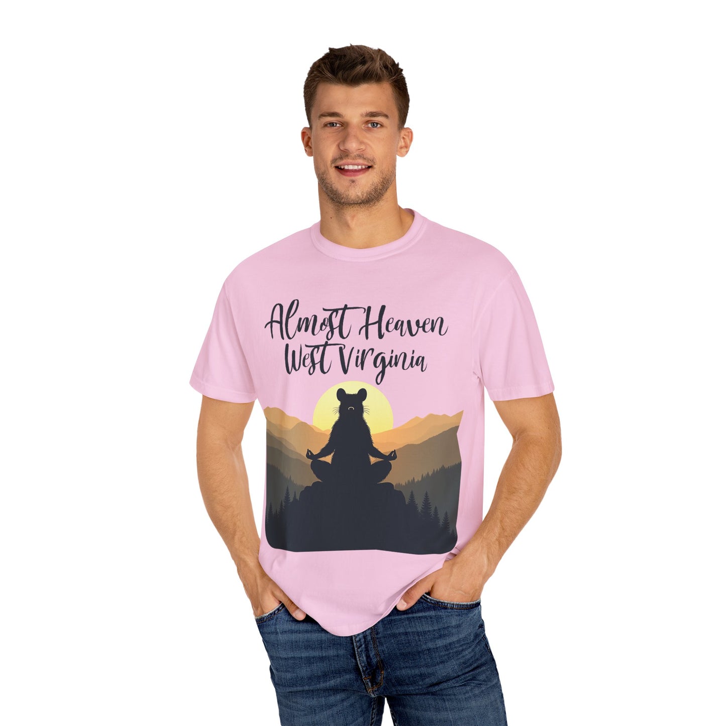 West Virginia "Lotus Racoon 2" Garment-Dyed T-Shirt