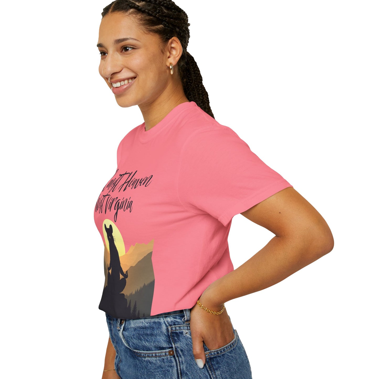 West Virginia "Lotus Racoon 2" Garment-Dyed T-Shirt