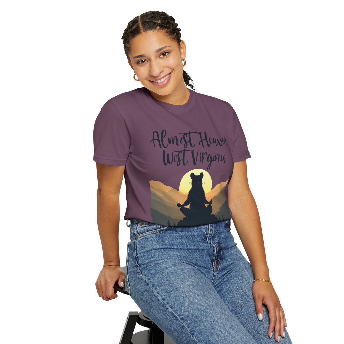 West Virginia "Lotus Racoon 2" Garment-Dyed T-Shirt