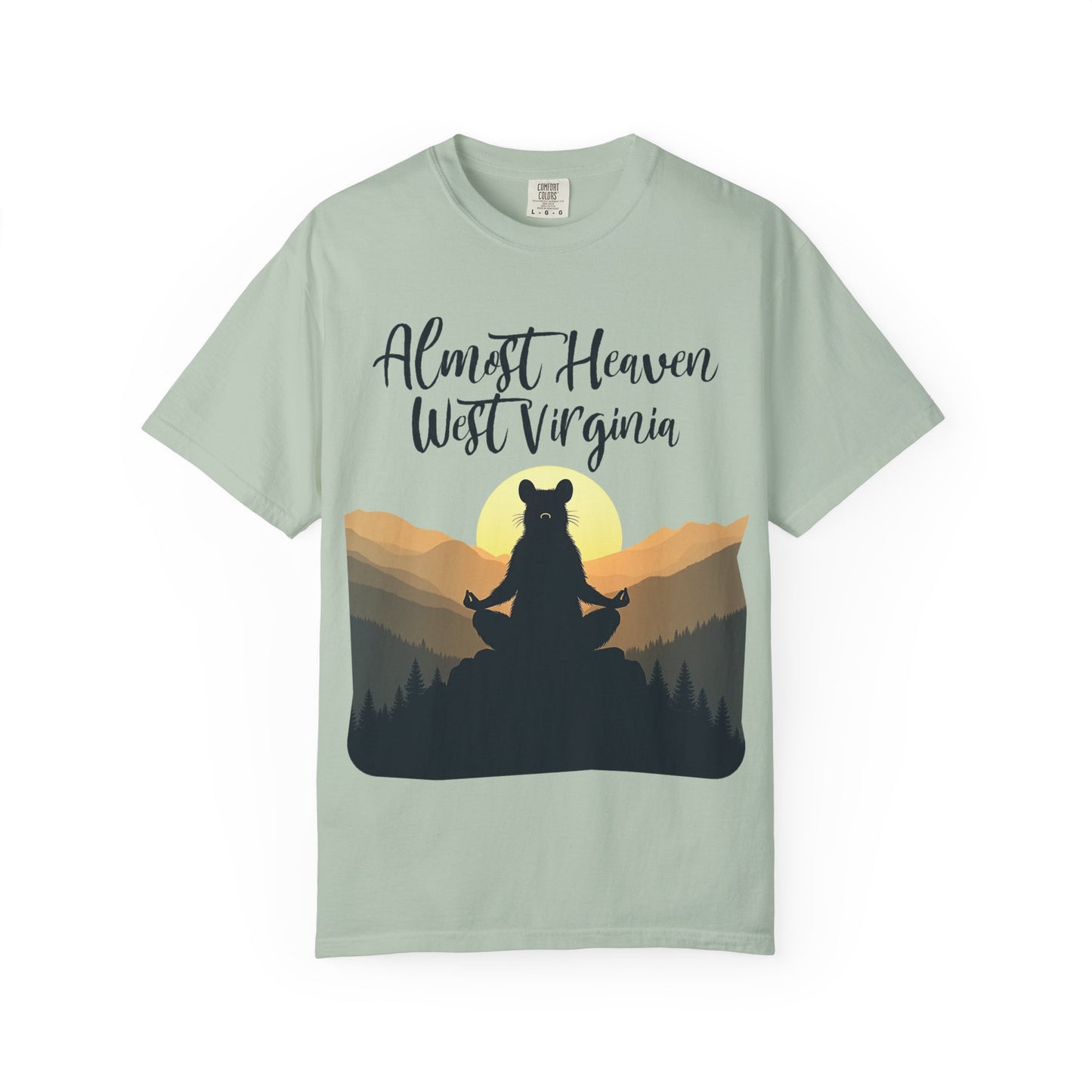 West Virginia "Lotus Racoon 2" Garment-Dyed T-Shirt