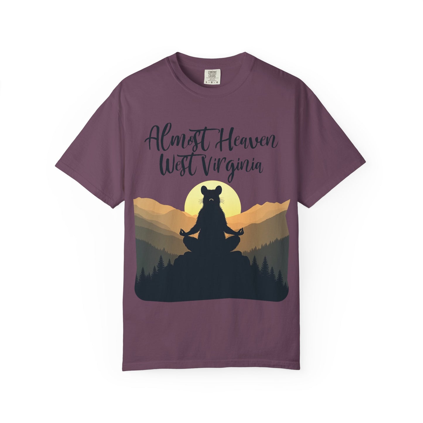 West Virginia "Lotus Racoon 2" Garment-Dyed T-Shirt