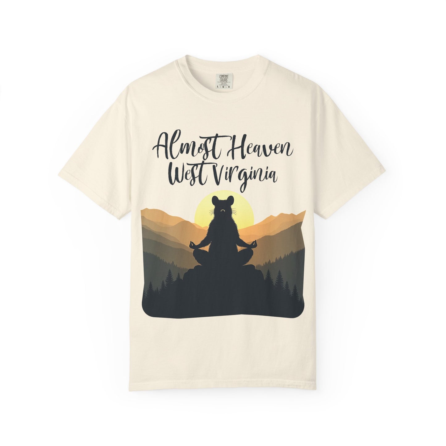 West Virginia "Lotus Racoon 2" Garment-Dyed T-Shirt