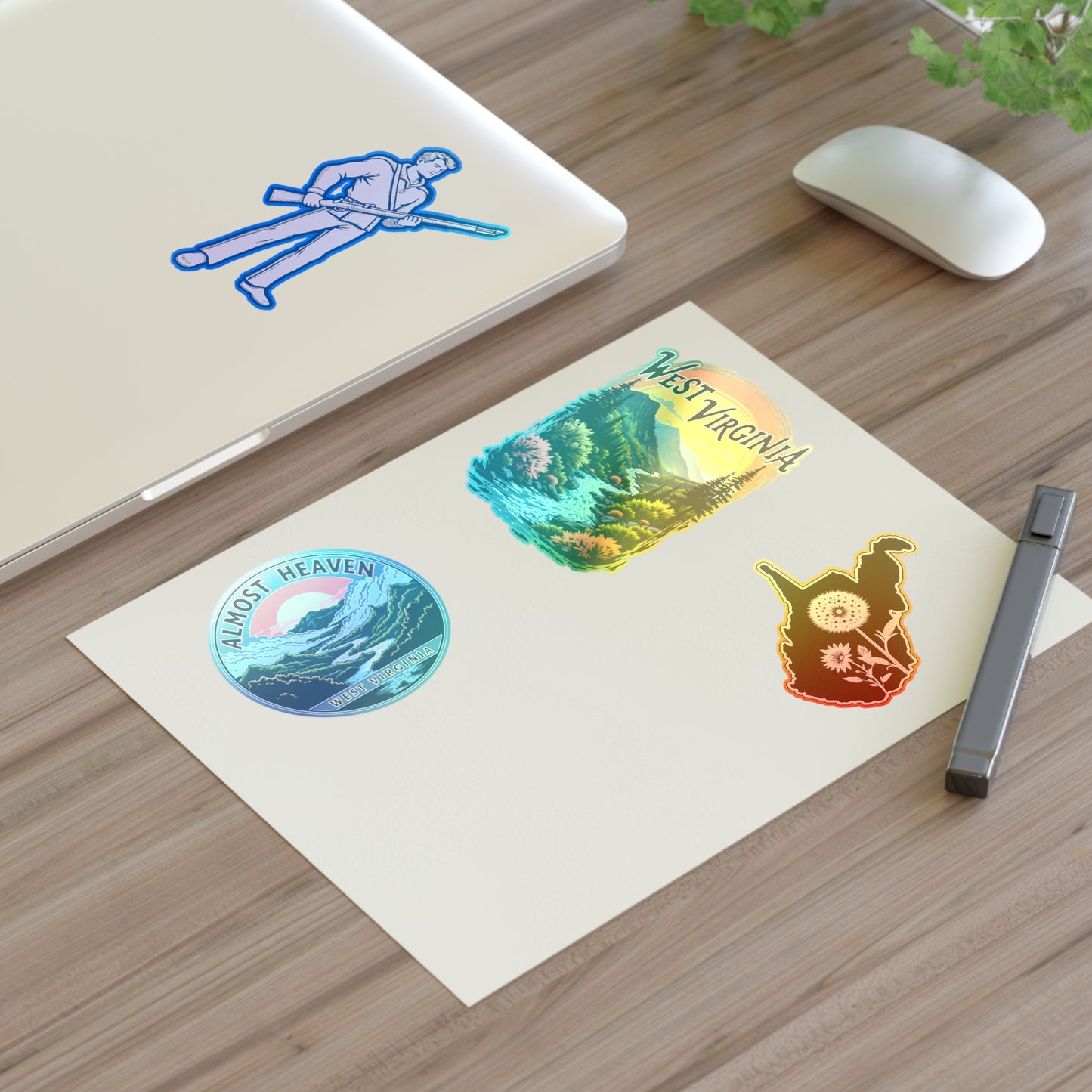 West Virginia Sticker Sheets - Vibrant Outdoor Theme with Scenic Graphics-Nicodemus Studios