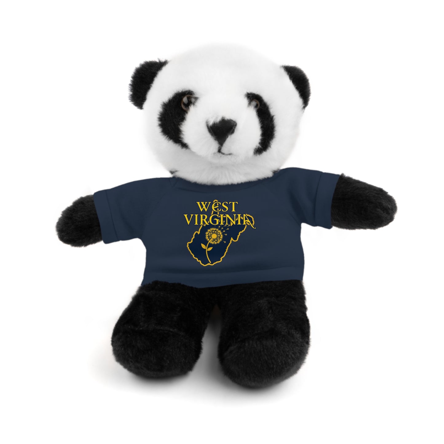 WV Plushies | West Virginia Dandelion Plushie Tee-Navy-Panda-8"-Nicodemus Studios