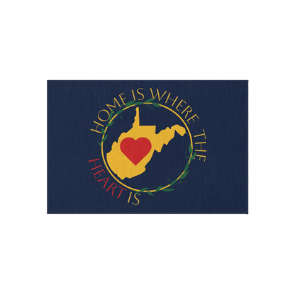Outdoor Rug - "WV Home is Where The Heart Is" design by Nicodemus Studios