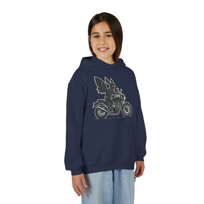Cozy Youth Hoodie | Biker Mothman