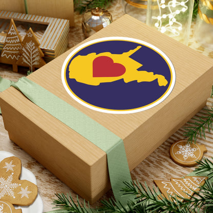 Kiss-Cut Stickers | Heart WV Classic Navy & Yellow
