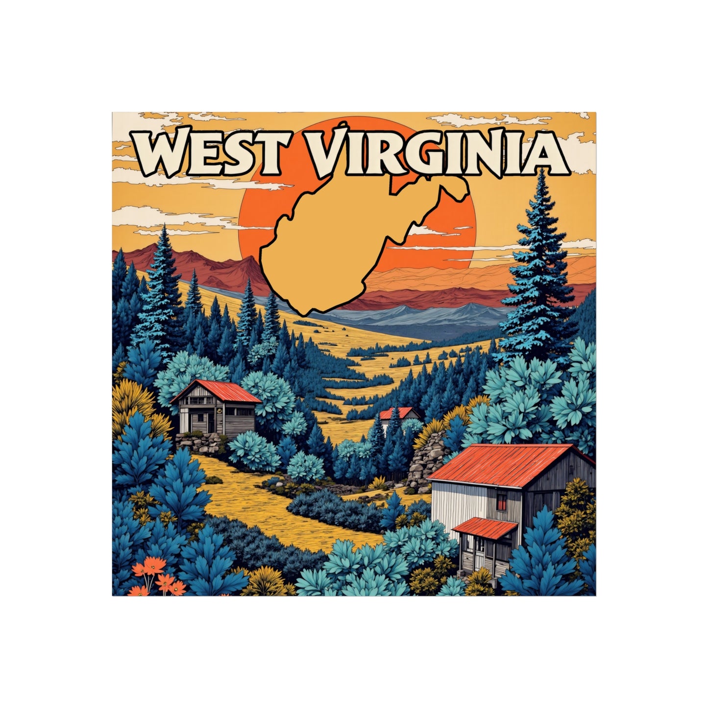 Fine Art Poster | West Virginia "Golden Summer"
