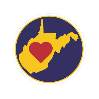 Kiss-Cut Stickers | Heart WV Classic Navy & Yellow