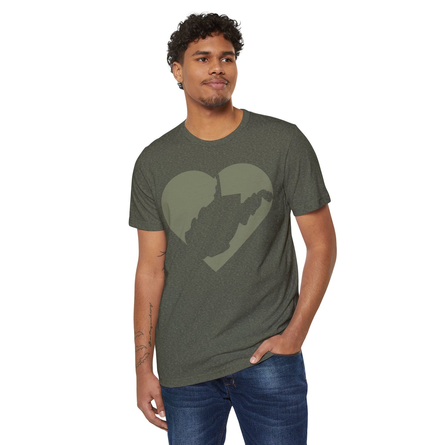 Recycled Organic T-Shirt | WV Heart Design