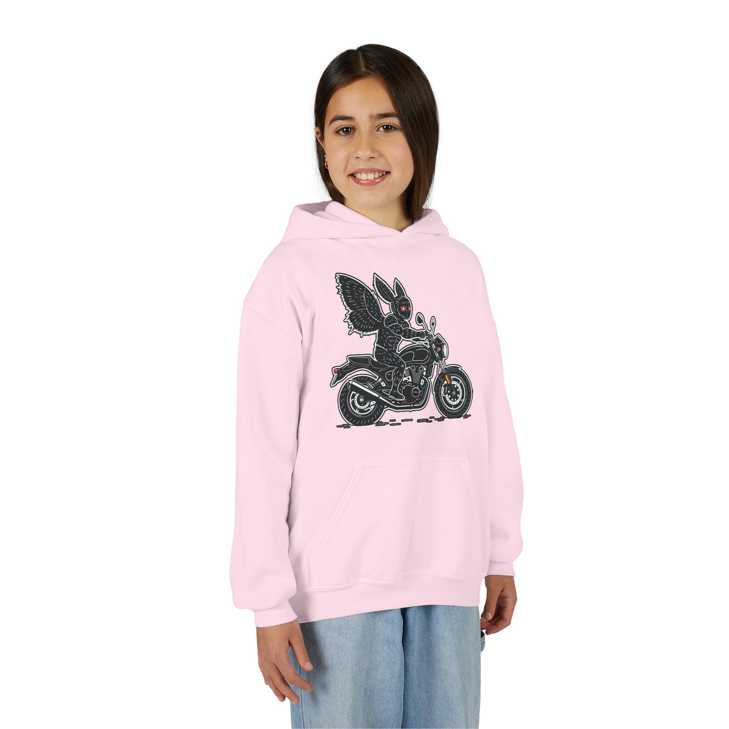 Cozy Youth Hoodie | Biker Mothman