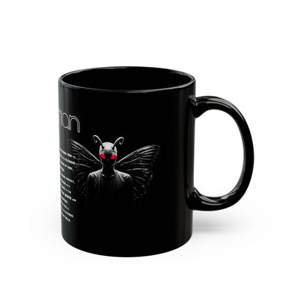 11oz & 15oz Black Coffee Cup | Mothman-Nicodemus Studios