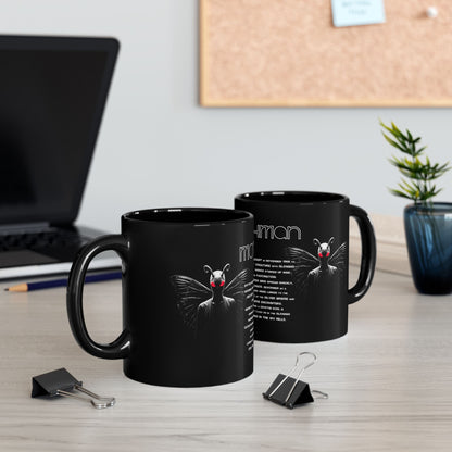 11oz & 15oz Black Coffee Cup | Mothman-Nicodemus Studios