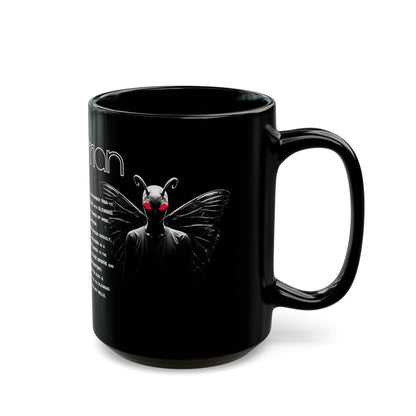11oz & 15oz Black Coffee Cup | Mothman-Nicodemus Studios