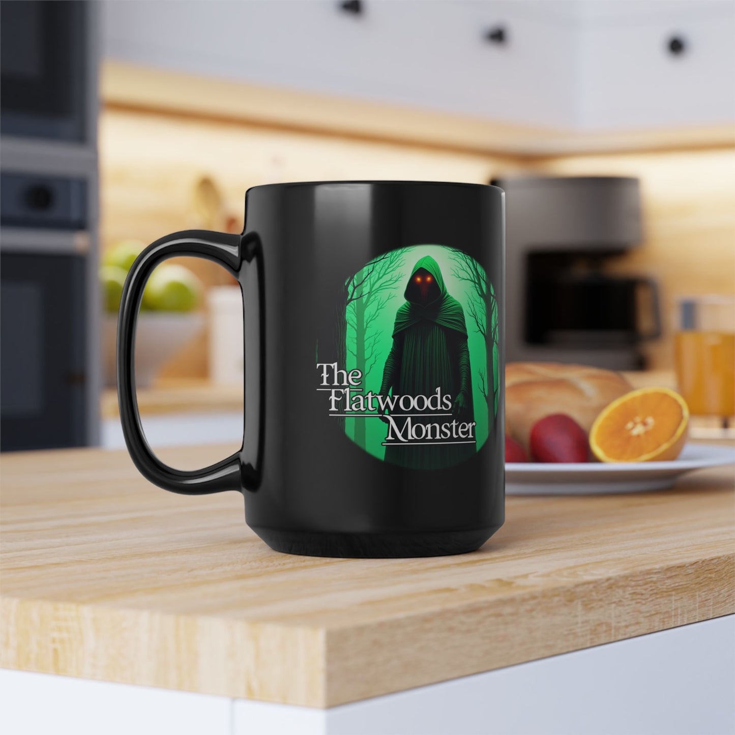 11oz & 15oz Black Coffee Cup | The Flatwoods Monster-15oz-Nicodemus Studios