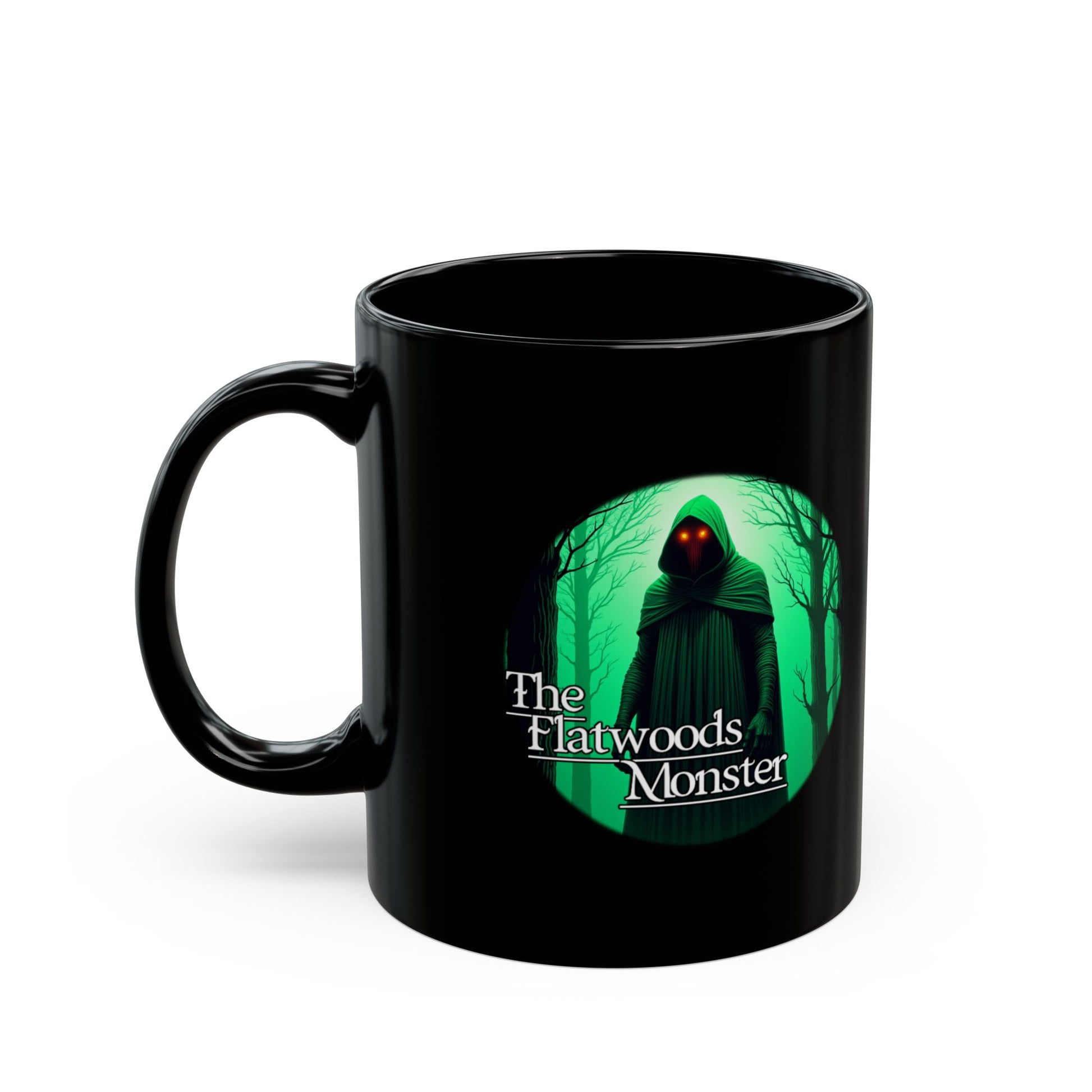 11oz & 15oz Black Coffee Cup | The Flatwoods Monster-Nicodemus Studios