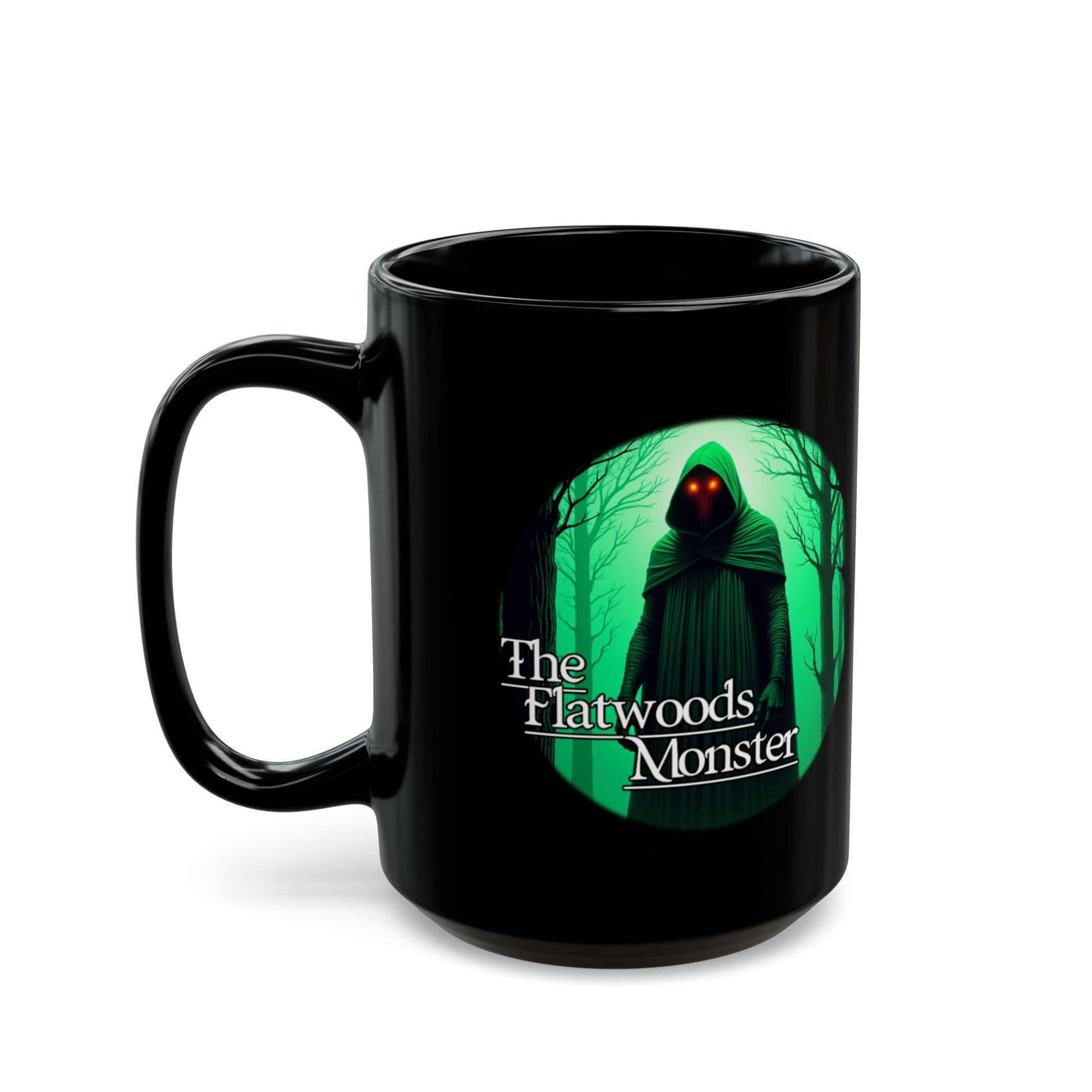 11oz & 15oz Black Coffee Cup | The Flatwoods Monster-Nicodemus Studios